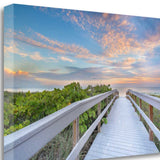 29" Picturesque Sunset Beach View Giclee Wrap Canvas Wall Art