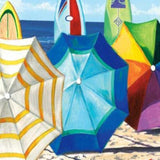 28" Bright Surfboards and Beach Umbrellas Gallery Wrap Canvas Wall Art