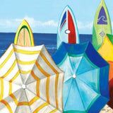 28" Bright Surfboards and Beach Umbrellas Gallery Wrap Canvas Wall Art