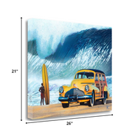 26" Bright and Colorful Surfer Boy Gallery Wrap Canvas Wall Art