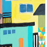 40" Colorful Beachfront Houses Print on Gallery Wrap Canvas Wall Art