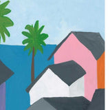 24" Colorful Beachfront Houses Print on Gallery Wrap Canvas Wall Art