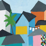 24" Colorful Beachfront Houses Print on Gallery Wrap Canvas Wall Art