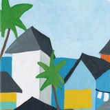 40" Colorful Beachfront Houses Print on Gallery Wrap Canvas Wall Art