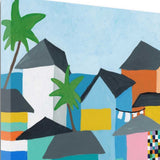40" Colorful Beachfront Houses Print on Gallery Wrap Canvas Wall Art