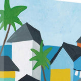 40" Colorful Beachfront Houses Print on Gallery Wrap Canvas Wall Art