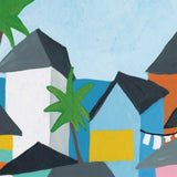 40" Colorful Beachfront Houses Print on Gallery Wrap Canvas Wall Art