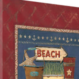 20" Nautical Beach Theme Print on Gallery Wrap Canvas Wall Art