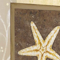 20" Starfish with Multi-Pattern Background Giclee Wrap Canvas Wall Art