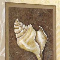 20" Conch Shell with Multi-Pattern Background Giclee Wrap Canvas Wall Art