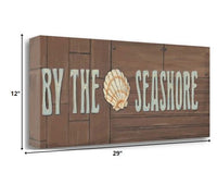 29" By the Sea Shore Beach Signage Gallery Wrap Canvas Wall Art