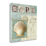 20" Vintage Inspired Beach Hope Journal Giclee Print on Gallery Wrap Canvas Wall Art