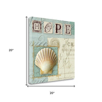 20" Vintage Inspired Beach Hope Journal Giclee Print on Gallery Wrap Canvas Wall Art