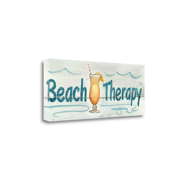 32" Fun Beach Therapy Signage Giclee Print on Gallery Wrap Canvas Wall Art