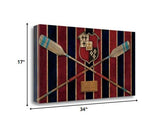 34" Rowing Team Crest Giclee Wrap Canvas Wall Art