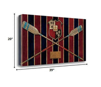 39" Rowing Team Crest Giclee Wrap Canvas Wall Art