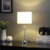 19? Stylish Silver Crystal Metal Table Lamp