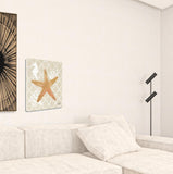 25" Beach Starfish on Linen Giclee Print on Gallery Wrap Canvas Wall Art