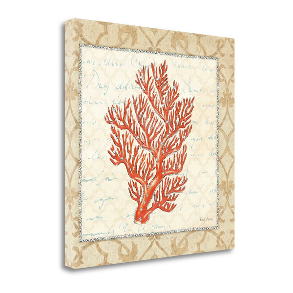 20" Fancy Orange Underwater Coral 1 Giclee Wrap Canvas Wall Art