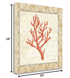 24" Fancy Underwater Coral Giclee Wrap Canvas Wall Art