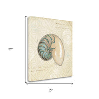 20" Soft Vintage Beach Treasures Journal Giclee Print on Gallery Wrap Canvas Wall Art