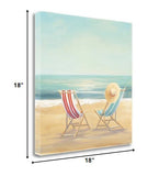 18" Beach Chairs on the Sand Giclee Canvas Wall Art