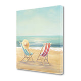 20" Beach Chairs on the Sand Giclee Canvas Wall Art