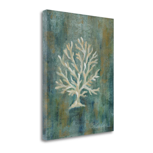 21" Blue Sea Coral Giclee Wrap Canvas Wall Art