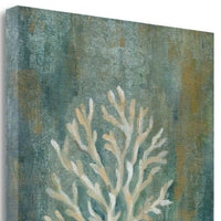 21" Blue Sea Coral Giclee Wrap Canvas Wall Art