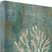 21" Blue Sea Coral Giclee Wrap Canvas Wall Art