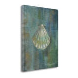 27" Blue Seashell Giclee Wrap Canvas Wall Art