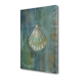 27" Blue Seashell Giclee Wrap Canvas Wall Art