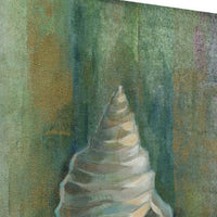 45" Blue and Green Seashell Giclee Wrap Canvas Wall Art