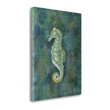 25" Aqua Blue Seahorse Giclee Wrap Canvas Wall Art