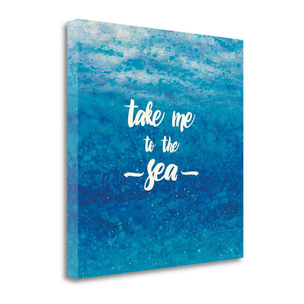 26" Take Me To The Sea Giclee Wrap Canvas Wall Art