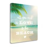 18" Love & the Beach 1 Giclee Wrap Canvas Wall Art