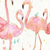 Four Flamingo Watercolor 3 Giclee Wrap Canvas Wall Art