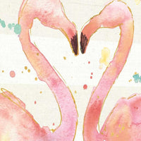 Flamingo Love Watercolor 1 Giclee Wrap Canvas Wall Art