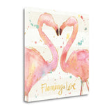 Flamingo Love Watercolor 2 Giclee Wrap Canvas Wall Art