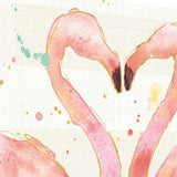 Flamingo Love Watercolor 2 Giclee Wrap Canvas Wall Art