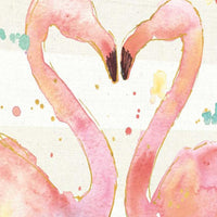 Flamingo Love Watercolor 3 Giclee Wrap Canvas Wall Art