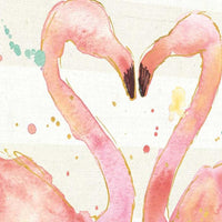 Flamingo Love Watercolor 5 Giclee Wrap Canvas Wall Art