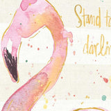 Confident Flamingo Watercolor 2 Giclee Wrap Canvas Wall Art