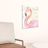 Confident Flamingo Watercolor 2 Giclee Wrap Canvas Wall Art