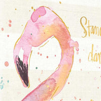 Confident Flamingo Watercolor 3 Giclee Wrap Canvas Wall Art