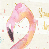 Confident Flamingo Watercolor 4 Giclee Wrap Canvas Wall Art