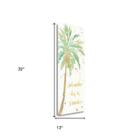 Watercolor Palm Tree 1 Giclee Wrap Canvas Wall Art