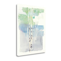 Watercolor Abstract Tree Trunks Giclee Wrap Canvas Wall Art