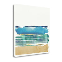 20" Artistic Watercolor Beach Interpretation Gallery Wrap Canvas Wall Art