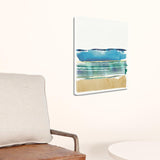 20" Artistic Watercolor Beach Interpretation Gallery Wrap Canvas Wall Art